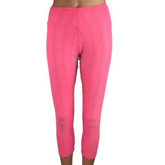 Booty by Brabants Women's Pink Mid Rise Pull On Athletic Yoga Leggings Size S - Picture 1 of 5